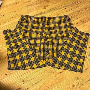 Plaid golden yellow Hot Topic pants